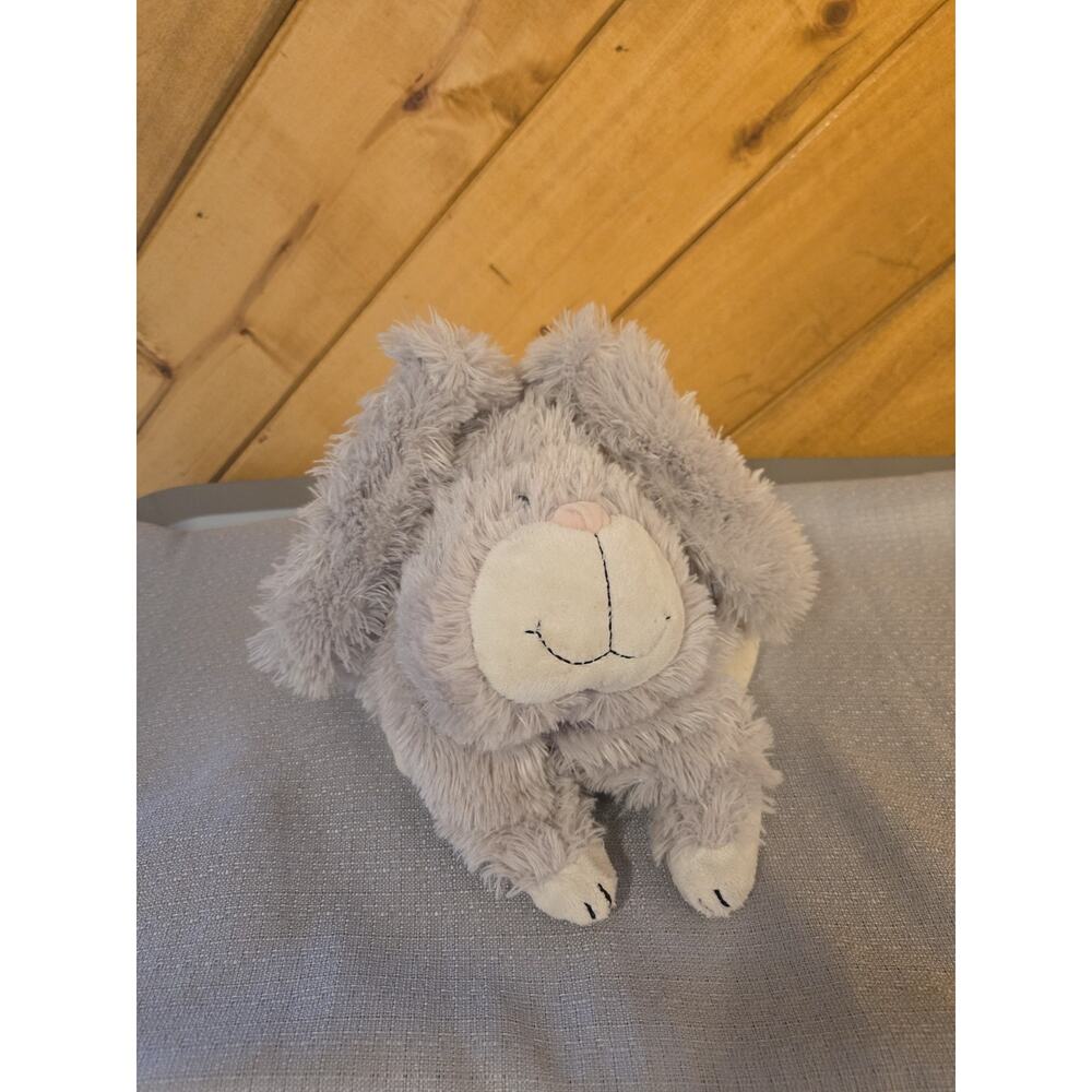 Jellycat Truffles Gray Beige Bunny Rabbit Square Plush Floppy Pillow Toy